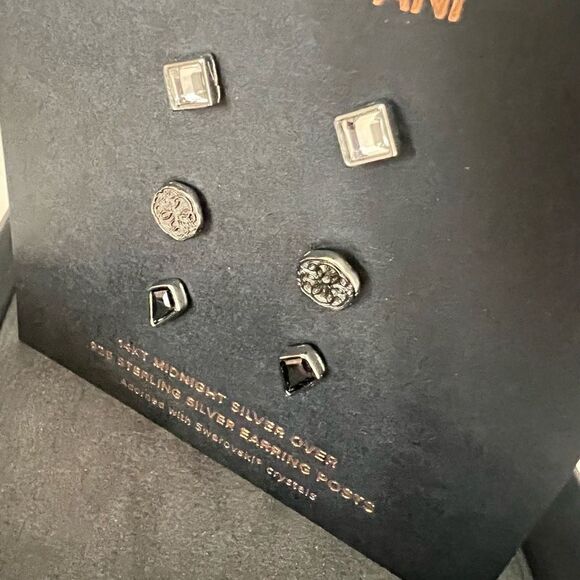 ALEX AND ANI Diamond Jet & Path Of‎ Life Stud Earring Set, NWT - Picture 6 of 12